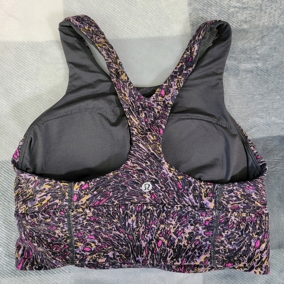Lululemon Wunder Train Long Line Bra Medium Support C/D Racerback Topography 8 - Picture 6 of 10